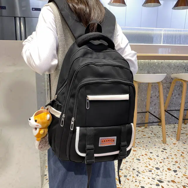 尊梵 休闲简约日常上课通勤时尚百搭 尼龙布 双肩包 女款 黑色/粉色/红色/绿色/蓝色