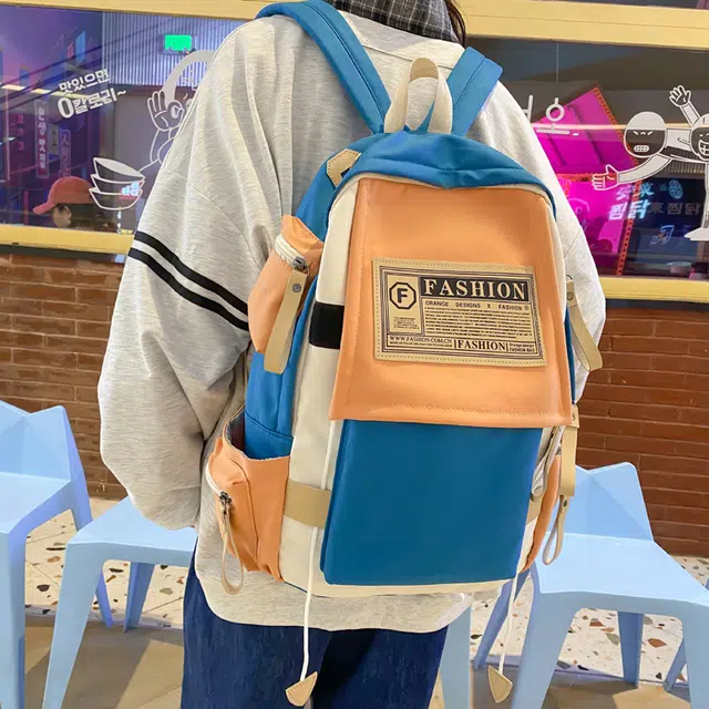 尊梵 甜美街头潮流背包简约上课通勤时尚百搭潮流 尼龙 双肩包 常规 女款 多色