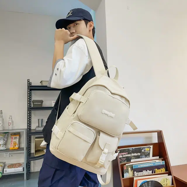 尊梵 多功能电脑背包大容量书包学生电脑多口袋 尼龙 双肩包