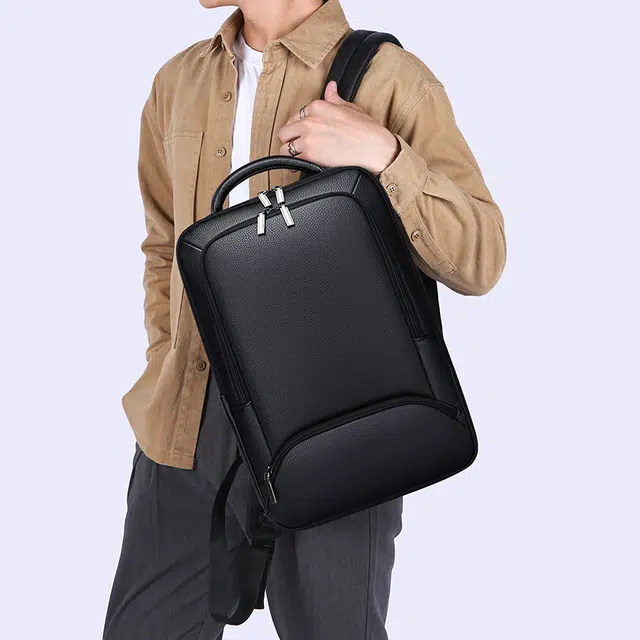 尊梵 背包书包多功能扩容大容量商务旅行通勤电脑出差 牛津 双肩包 男女同款情侣款 黑色