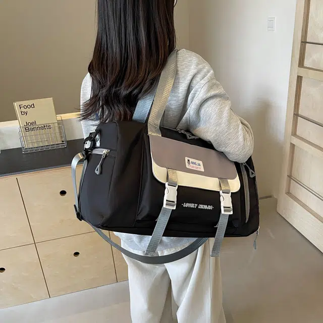 尊梵 时尚撞色潮流干湿分离多功能 尼龙 旅行包 女款 多色