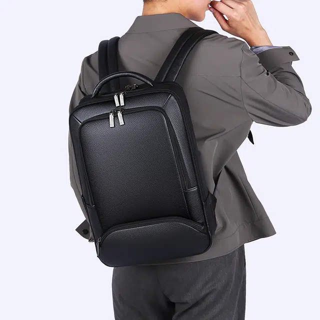 尊梵 背包书包多功能扩容大容量商务旅行通勤电脑出差 牛津 双肩包 男女同款情侣款 黑色