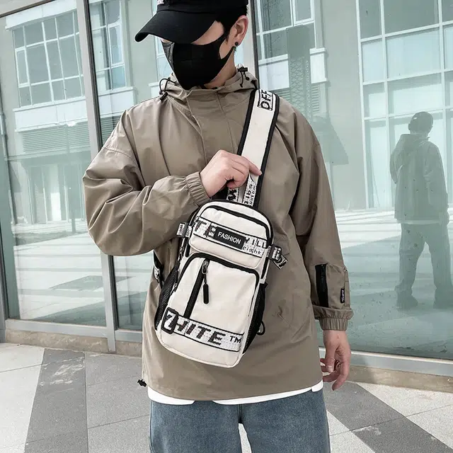 尊梵 街头潮流时尚 尼龙布 胸包 男女同款情侣款 多色