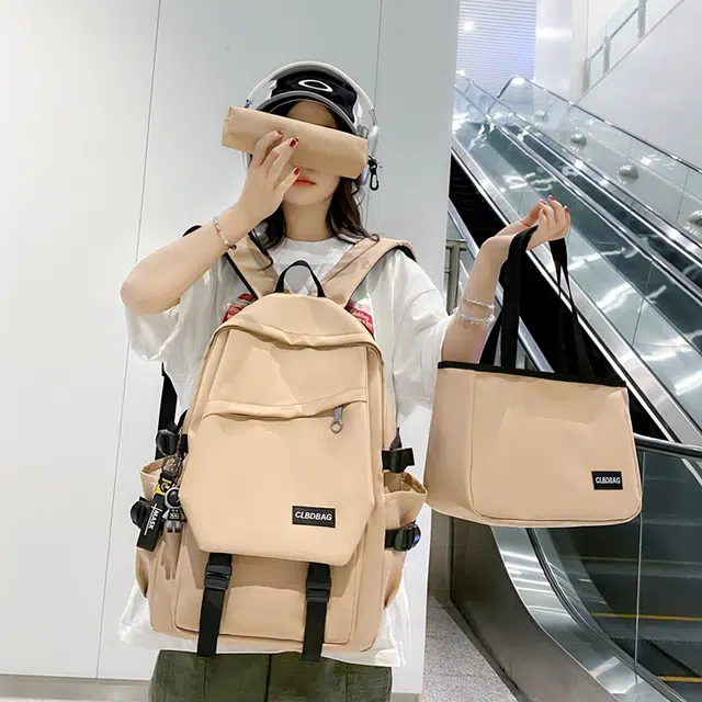 尊梵 多功能背包大容量书包大学生口袋 尼龙 双肩包 常规 男女同款情侣款 灰色/黑色/卡其色/绿色
