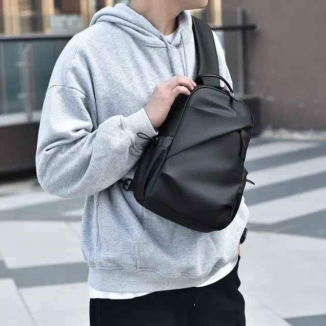 尊梵 多用多功能旅行休闲健身 防泼水面料 男款 胸包 黑色/灰色/蓝色
