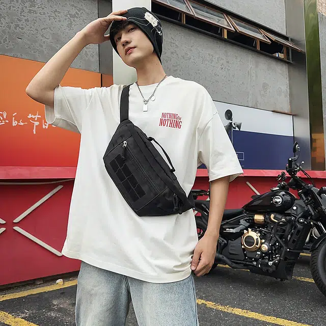尊梵 时尚简约外出轻便 牛津布 腰包 常规 男女同款情侣款 多色