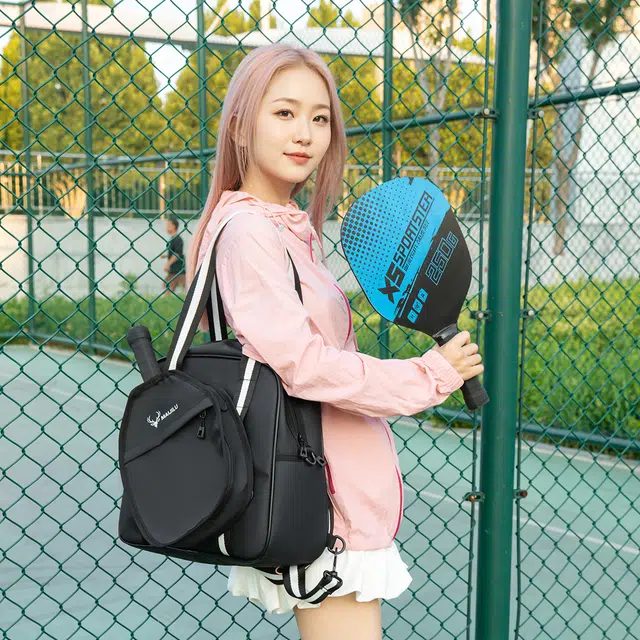 尊梵 时尚撞色简约多功能百搭 尼龙 双肩斜挎单肩包 女款 黑色/白色