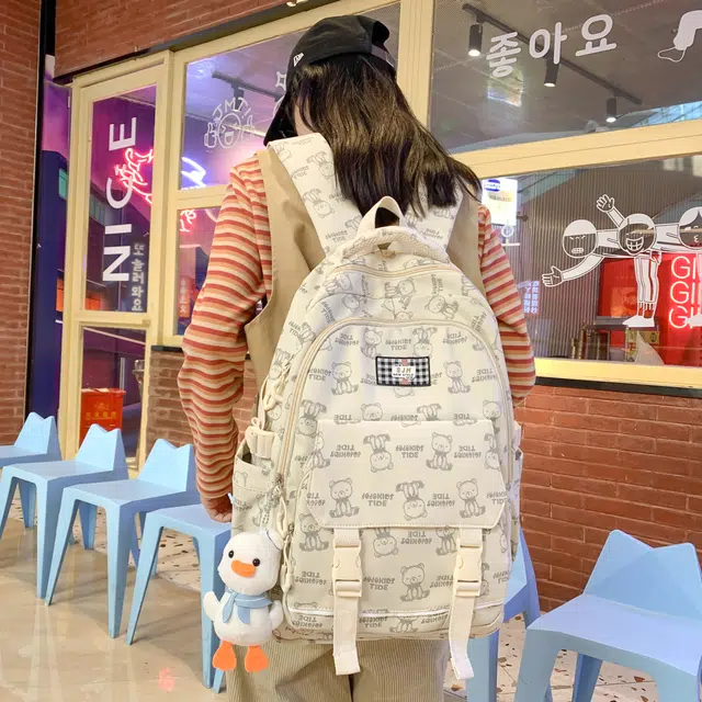 尊梵 多功能大容量多口袋 双肩包 尼龙 女款 多色