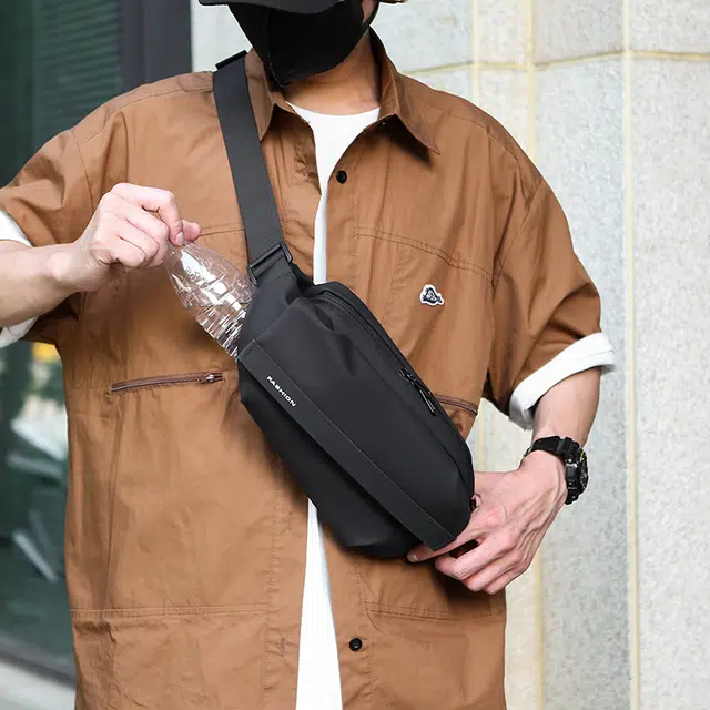 尊梵 潮牌百搭防水单肩包 尼龙布 腰包 男女同款情侣款 多色
