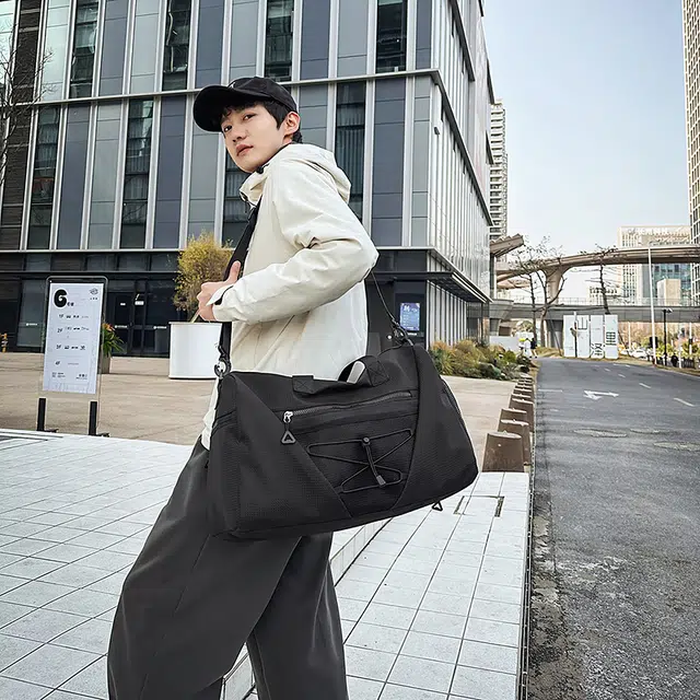 尊梵 短途出差时尚防水简约纯色 尼龙 旅行包 男女同款情侣款 多色