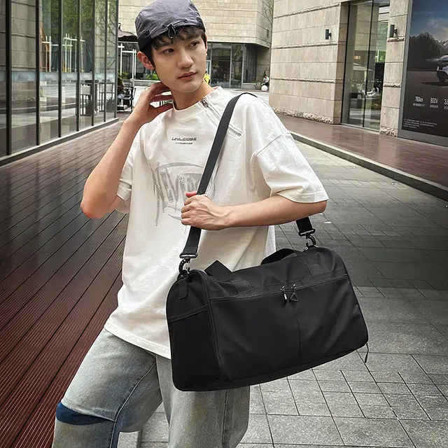 尊梵 瑜伽健身干湿分离短途行李袋出差大容量收纳运动行李包 尼龙 手提旅行包 男女同款情侣款 多色