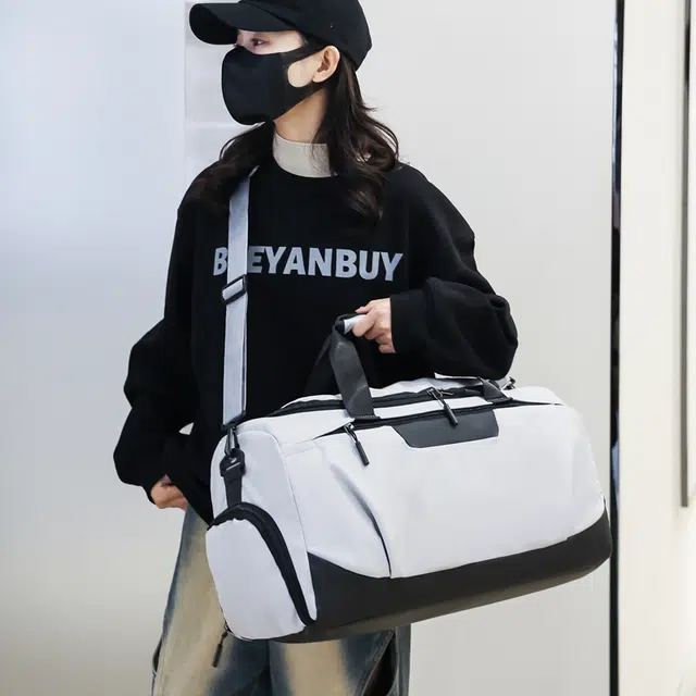 尊梵 瑜伽运动斜挎健身包鞋仓干湿分离手提行李包 尼龙 旅行包 男女同款情侣款 多色