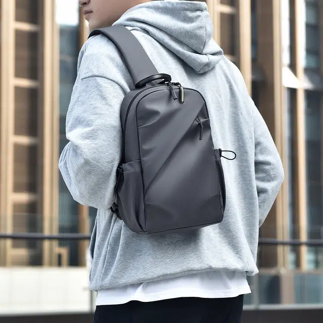 尊梵 多用多功能旅行休闲健身 防泼水面料 男款 胸包 黑色/灰色/蓝色