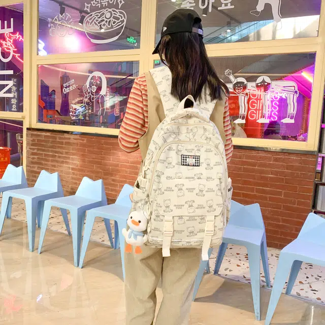 尊梵 多功能大容量多口袋 双肩包 尼龙 女款 多色