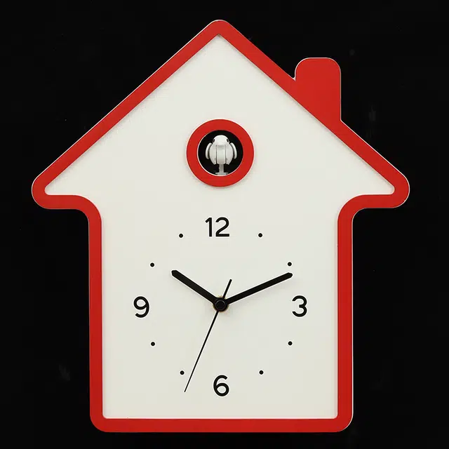 凯琴 布谷鸟报时挂钟客厅钟表挂墙创意小鸟咕咕钟儿童房间钟静音时钟 石英机芯 挂钟 男女同款