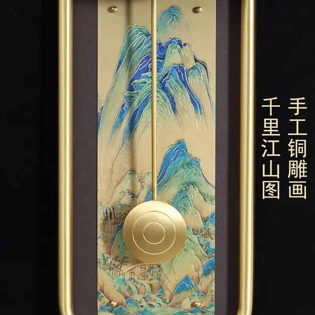 凯琴 新中式黄铜高端挂钟 石英机芯 大气时钟 男女同款