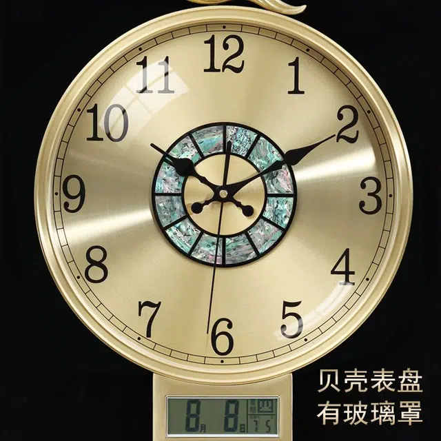 凯琴 石英机芯 黄铜客厅时钟 挂钟 男女同款