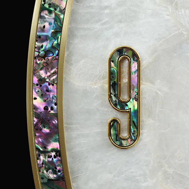 凯琴 石英机芯 轻奢简约现代挂钟静音时钟家用客厅石英钟创意圆形装饰表挂墙 男女同款 白色表盘