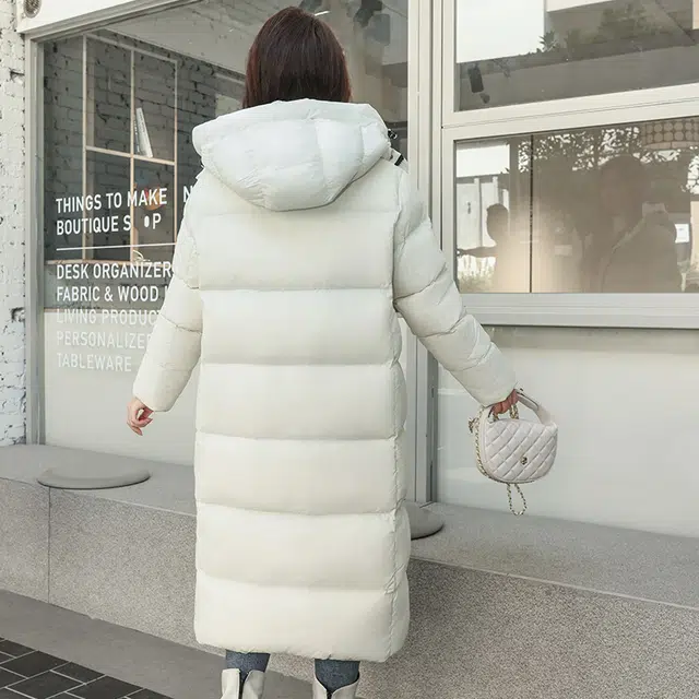 雅鹿 通勤纯色连帽加厚长袖羽绒服 男女同款