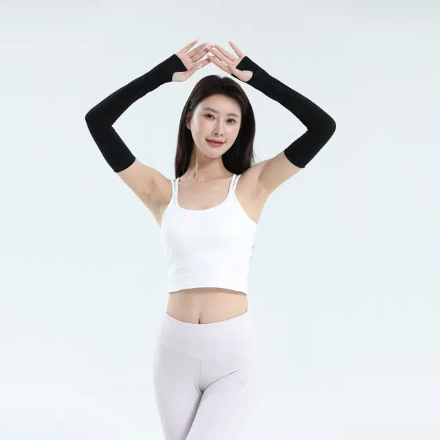 匹克 高效隔热持久降温 塑性显瘦高弹速干篮球骑行机车 保护袖套户外运动防紫外线冰袖 氨纶 锦纶 防晒袖 男女同款情侣款 黑白灰