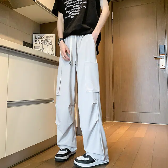 美式宽松阔腿休闲裤 男女同款