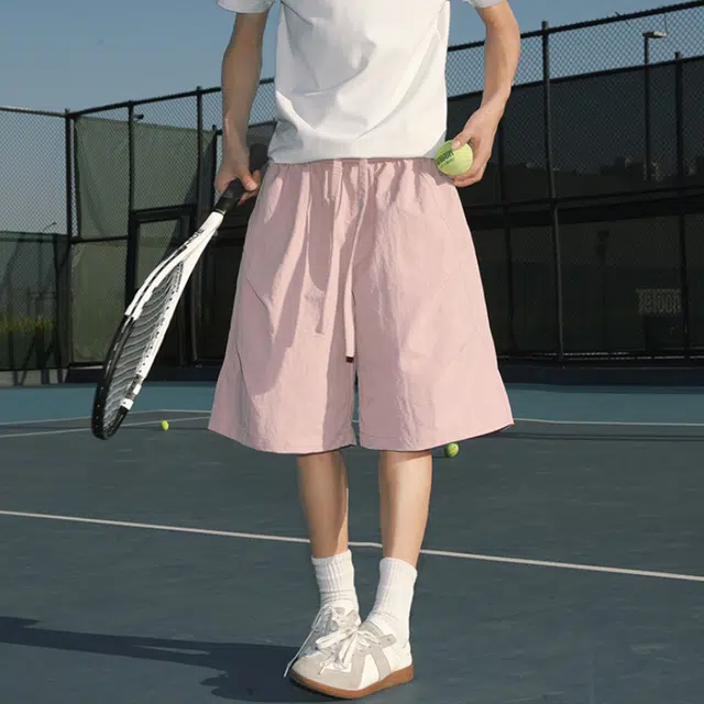 夏季美式潮流宽松速干冰丝五分裤休闲短裤 男款