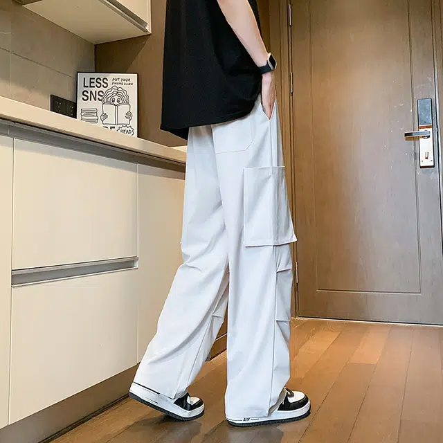 美式宽松阔腿休闲裤 男女同款