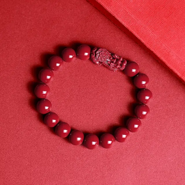 梨云暮雪 招财貔貅#好运 朱砂 手串 男女同款情侣款