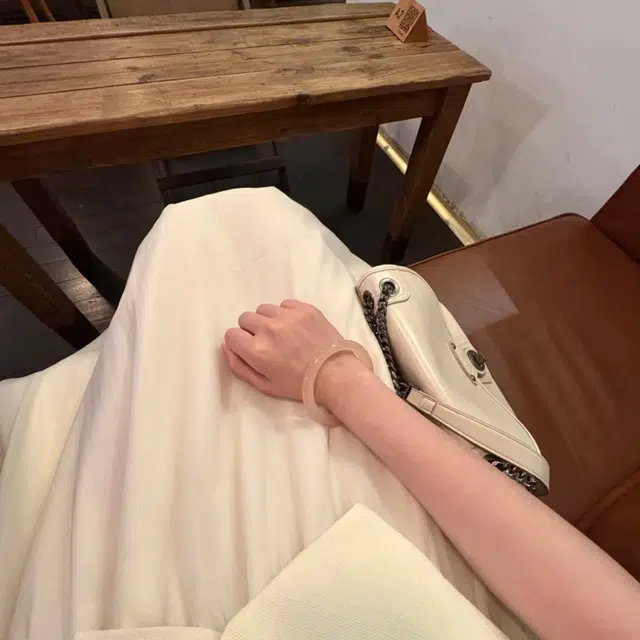 梨云暮雪 清新藕粉新中式 国风国潮 白月光 旗袍汉服 气质百搭#好运天然 玉髓 手镯 女款