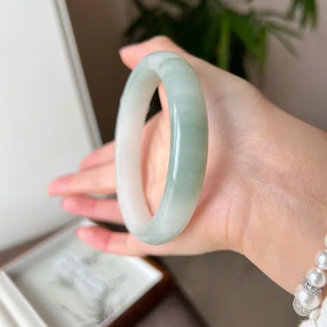 梨云暮雪 专注品质 回馈款大放精选赠平安扣平安喜乐 天山翠 手镯 男女同款情侣款