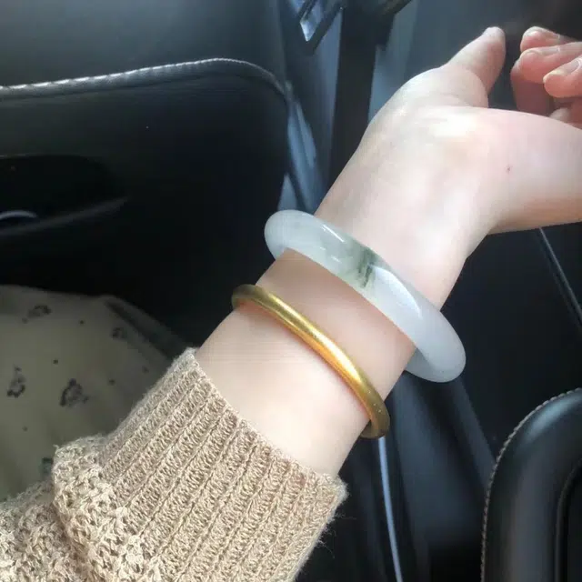 梨云暮雪 专注品质 回馈款大放精选赠平安扣平安喜乐 天山翠 手镯 男女同款情侣款