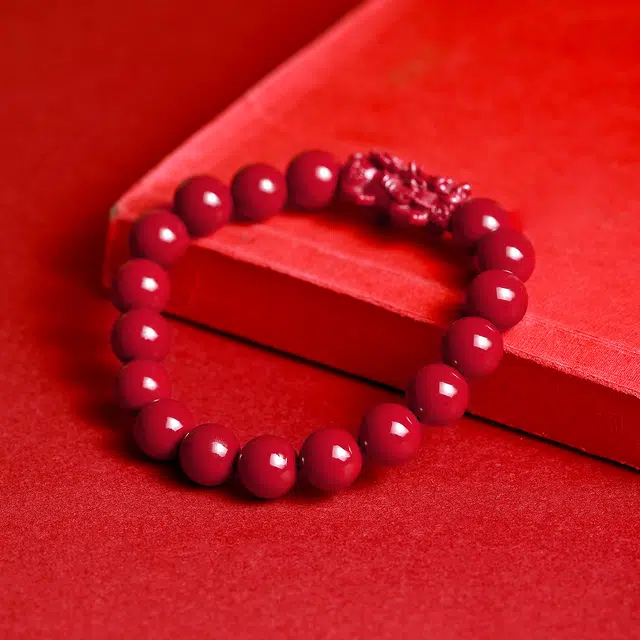 梨云暮雪 招财貔貅#好运 朱砂 手串 男女同款情侣款
