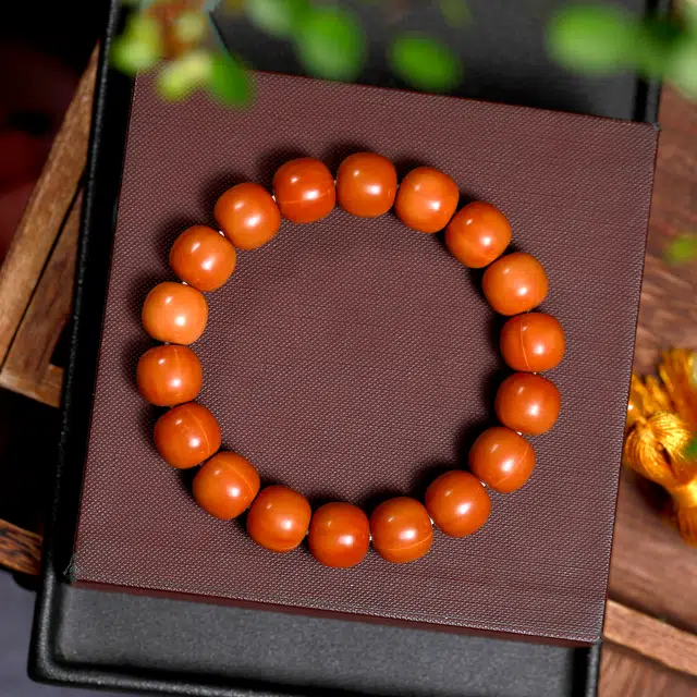 梨云暮雪 经典  红皮深抛老熟款归圆度高 通用款#好运 猴头核桃 手串 男女同款情侣款