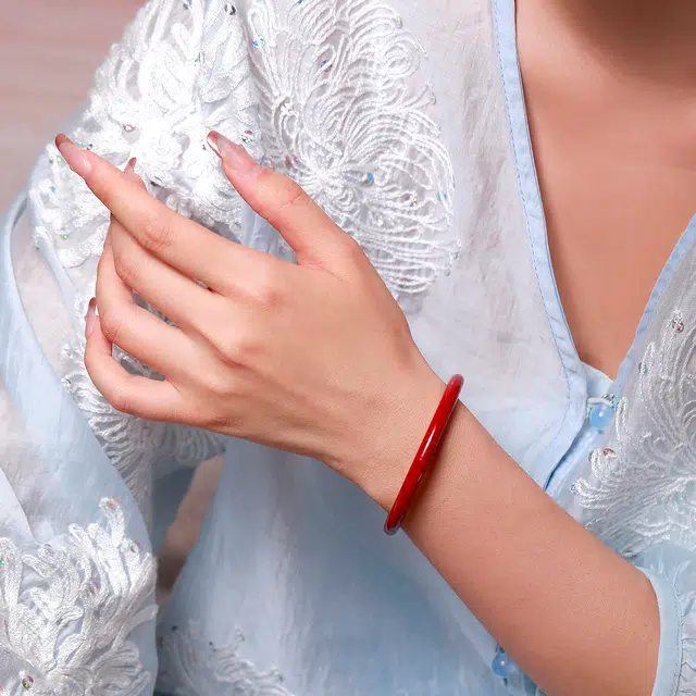 梨云暮雪 优选细砂 细颗粒晶体 古典时尚经典#好运 朱砂 手镯 女款