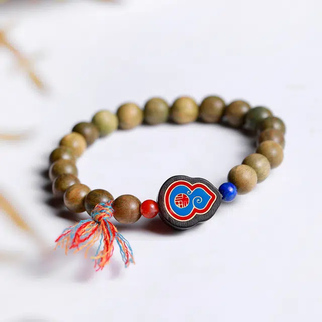 梨云暮雪 考试考研事业上岸 福禄双全款 转运珠串珠 檀木佛珠新中式叠戴文玩招财*好运 绿檀 木作手串 男女同款情侣款