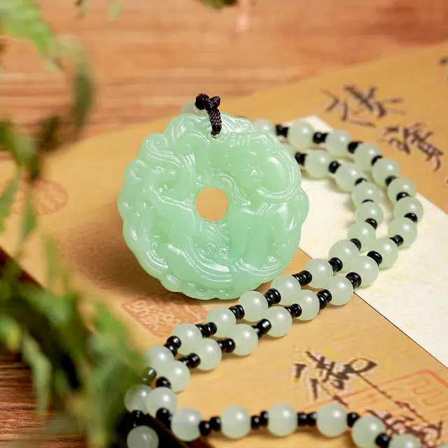 梨云暮雪 翠青吞金貔貅平安扣 搭配六字箴言 招财纳福转运 小众森系 时尚百搭 高级感#好运 琉璃 吊坠 男女同款情侣款