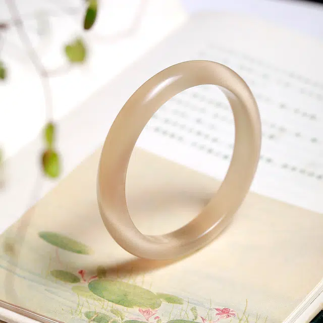 梨云暮雪 麦浪金款香槟金 藕粉  尊贵 白月光 古典时尚 旗袍 琉璃 手镯 女款