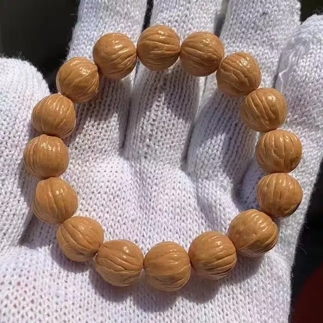 梨云暮雪 新中式 复古民族风老型桶佛珠文玩念珠 转运珠盘玩绕指柔佛珠平安喜乐#好运 猴头核桃 手串 男女同款情侣款