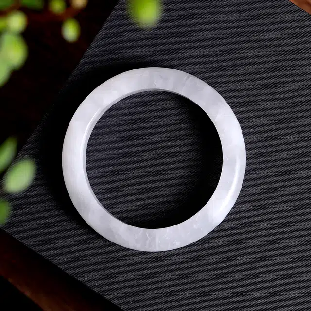 梨云暮雪 国潮时尚天然 白水晶 手镯 女款