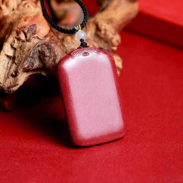 梨云暮雪 经典祥云设计无事牌 牌型大#好运 朱砂 吊坠 男女同款情侣款