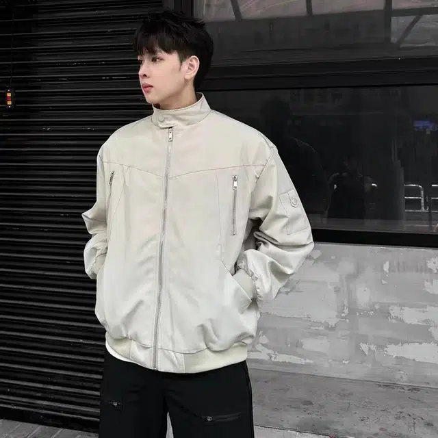 地界二 美式潮牌工装机能风显高显瘦飞行棒球夹克 男女同款