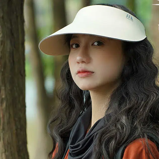 木林森 夏季轻盈无痕一体空顶帽户外运动跑步遮阳帽可折叠凉感太阳帽 锦纶 防晒帽 男女同款情侣款