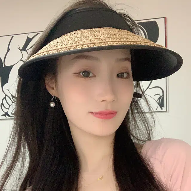 木林森 日系时尚潮流百搭 草编 防晒帽 男女同款情侣款