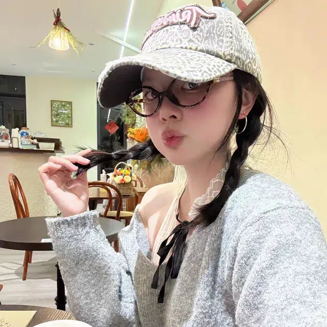 木林森 春夏季迷彩豹纹图案做旧水洗刺绣字母户外出游时尚潮流百搭大头围显脸小 棉 鸭舌帽 男女同款情侣款