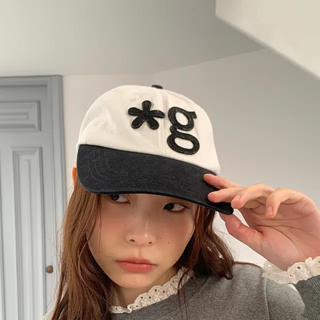 木林森 春夏季小花字母刺绣软顶户外出游防晒遮阳时尚潮流百搭学生大头围显脸小 棉 鸭舌帽 男女同款情侣款