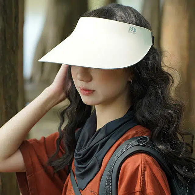 木林森 夏季轻盈无痕一体空顶帽户外运动跑步遮阳帽可折叠凉感太阳帽 锦纶 防晒帽 男女同款情侣款