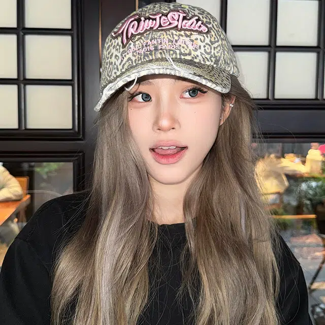 木林森 春夏季迷彩豹纹图案做旧水洗刺绣字母户外出游时尚潮流百搭大头围显脸小 棉 鸭舌帽 男女同款情侣款