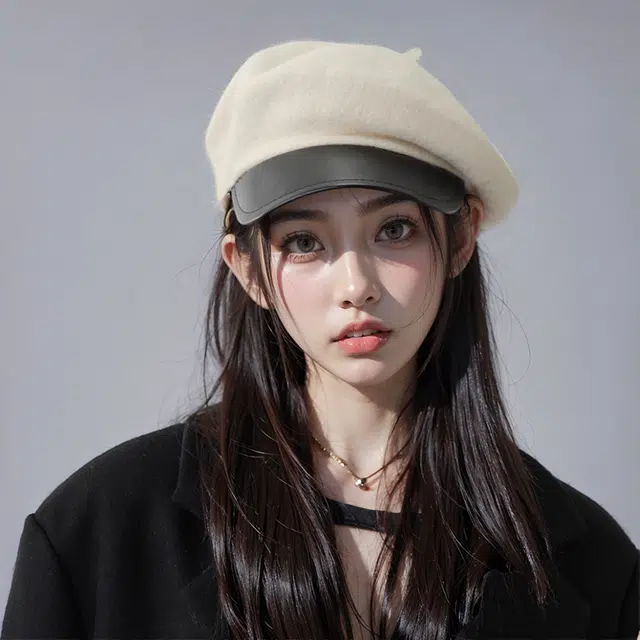 木林森 英伦复古帽子显脸小 毛呢 贝雷帽 男女同款情侣款