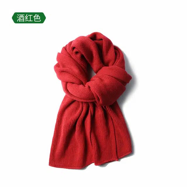 木林森 经典百搭纯色秋冬 绒线围巾 男女同款情侣款