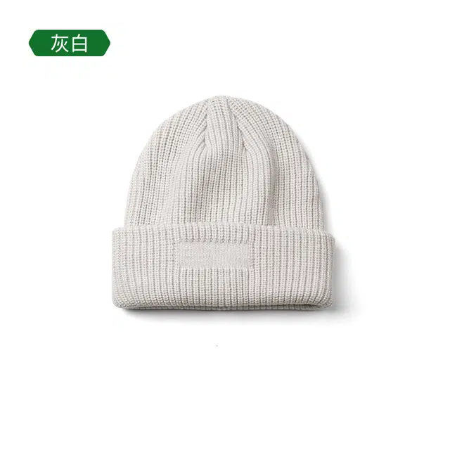 木林森 纯色百搭毛线帽秋冬加厚 针织 绒线帽 男女同款情侣款